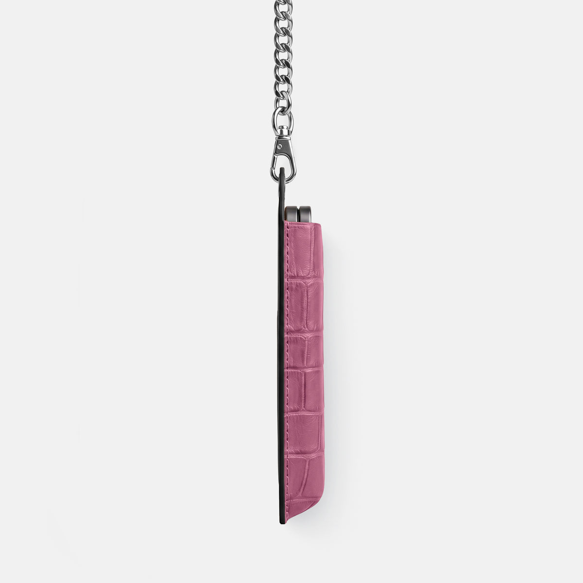 Wide Crossbody Case For iPhone Ultra In Alligator -2 | Pink-Lagoon-Steel