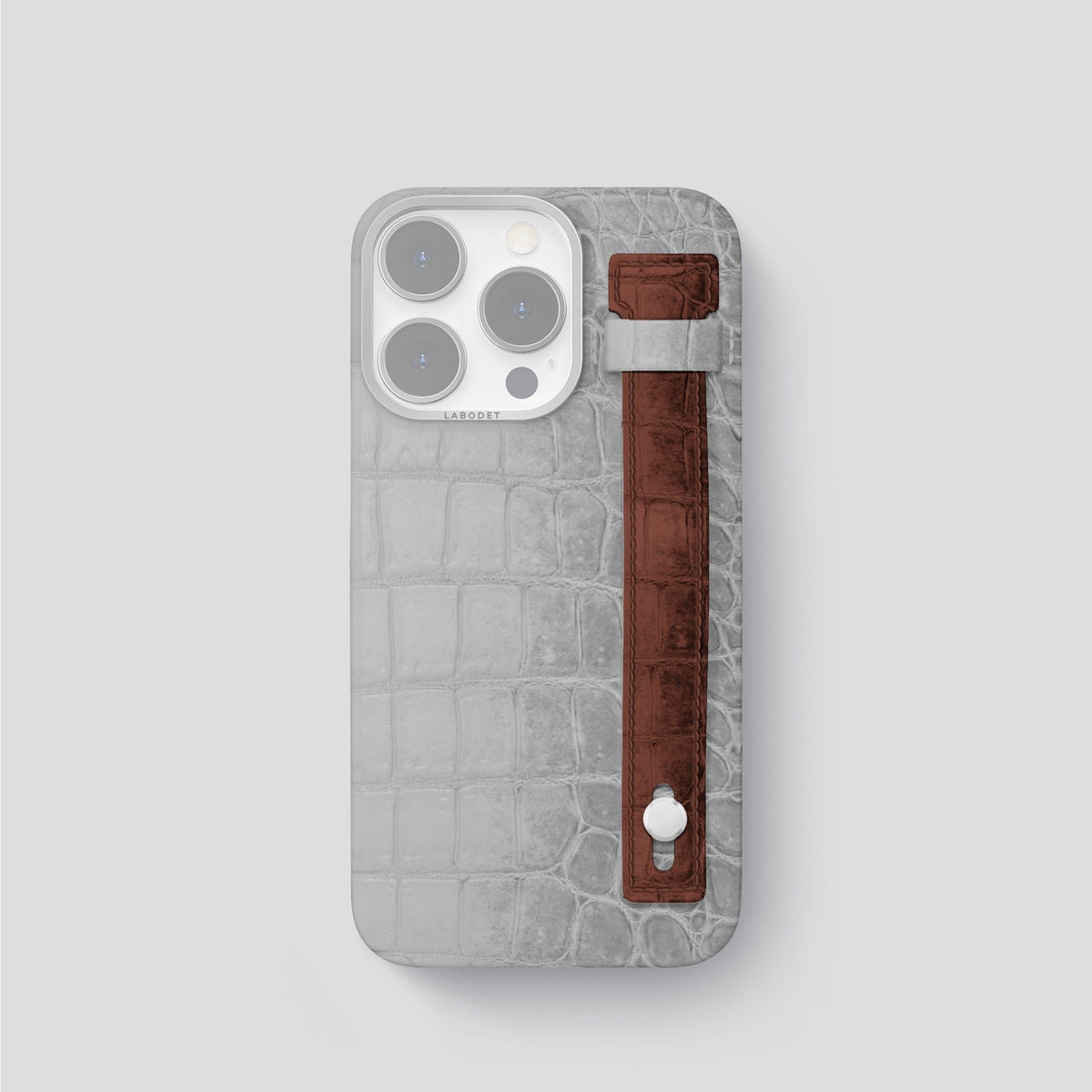 Dark Brown iPhone 15 Pro Additional Strap Himalayan Crocodile -1 | Dark-Brown