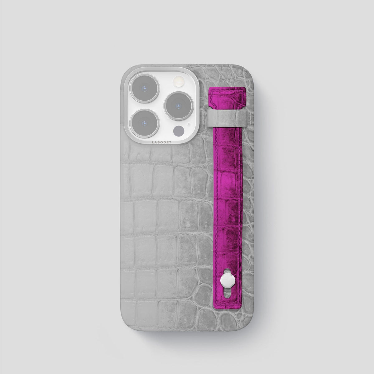 Fuchsia iPhone 15 Pro Additional Strap Himalayan Crocodile -1 | Fuchsia