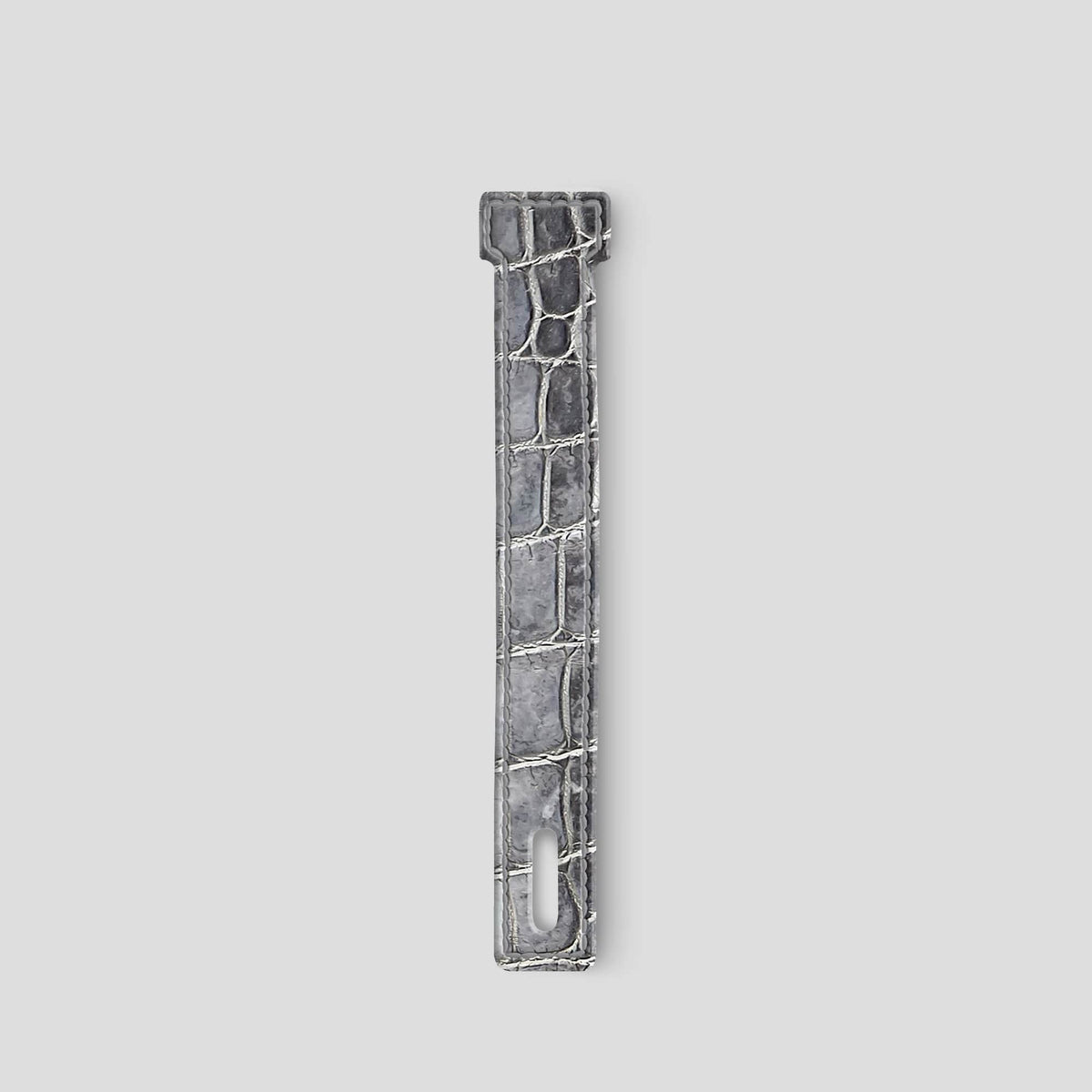 Silver iPhone 15 Pro Additional Strap Himalayan Crocodile -2 | Silver