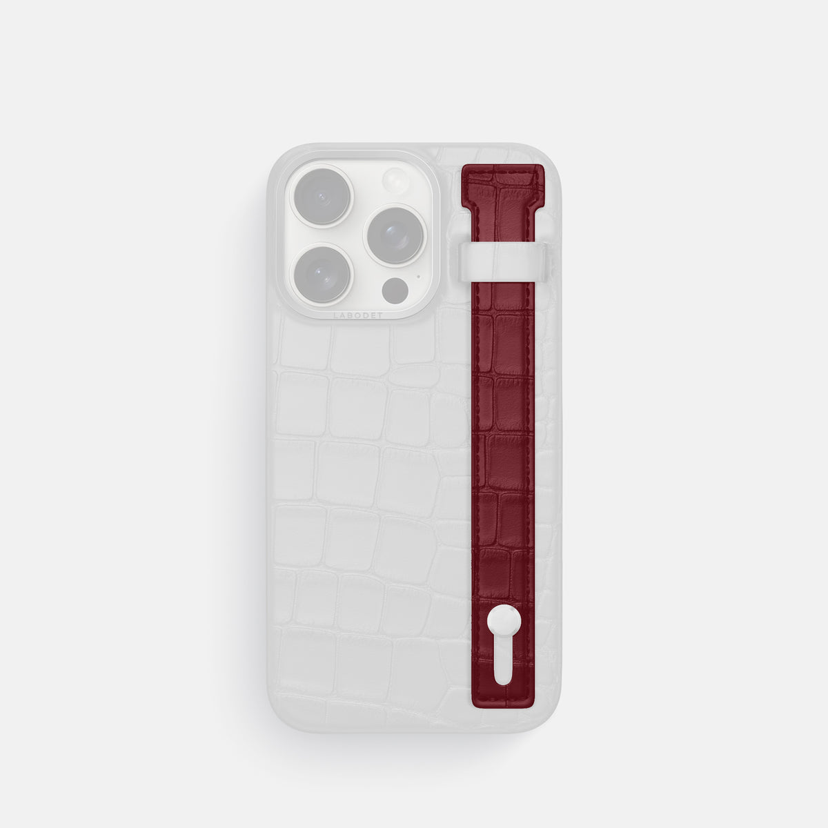 Burgundy iPhone 16 Pro Max Additional Strap Alligator -1 | Burgundy