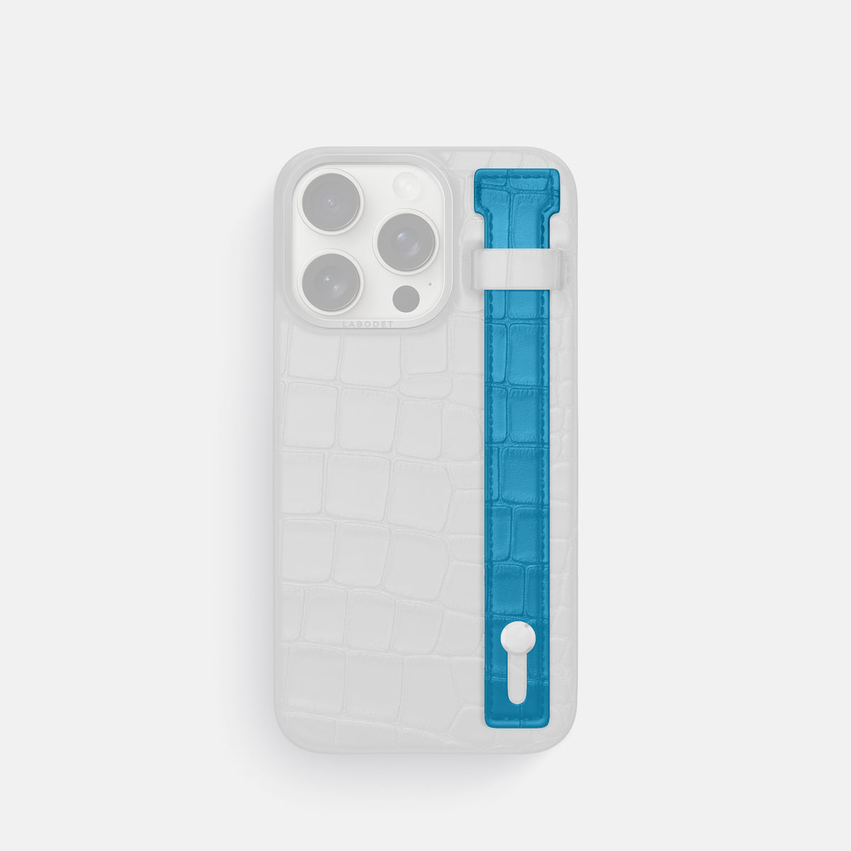 Curaçao-Blue iPhone 16 Pro Max Additional Strap Alligator -1 | Curaçao-Blue