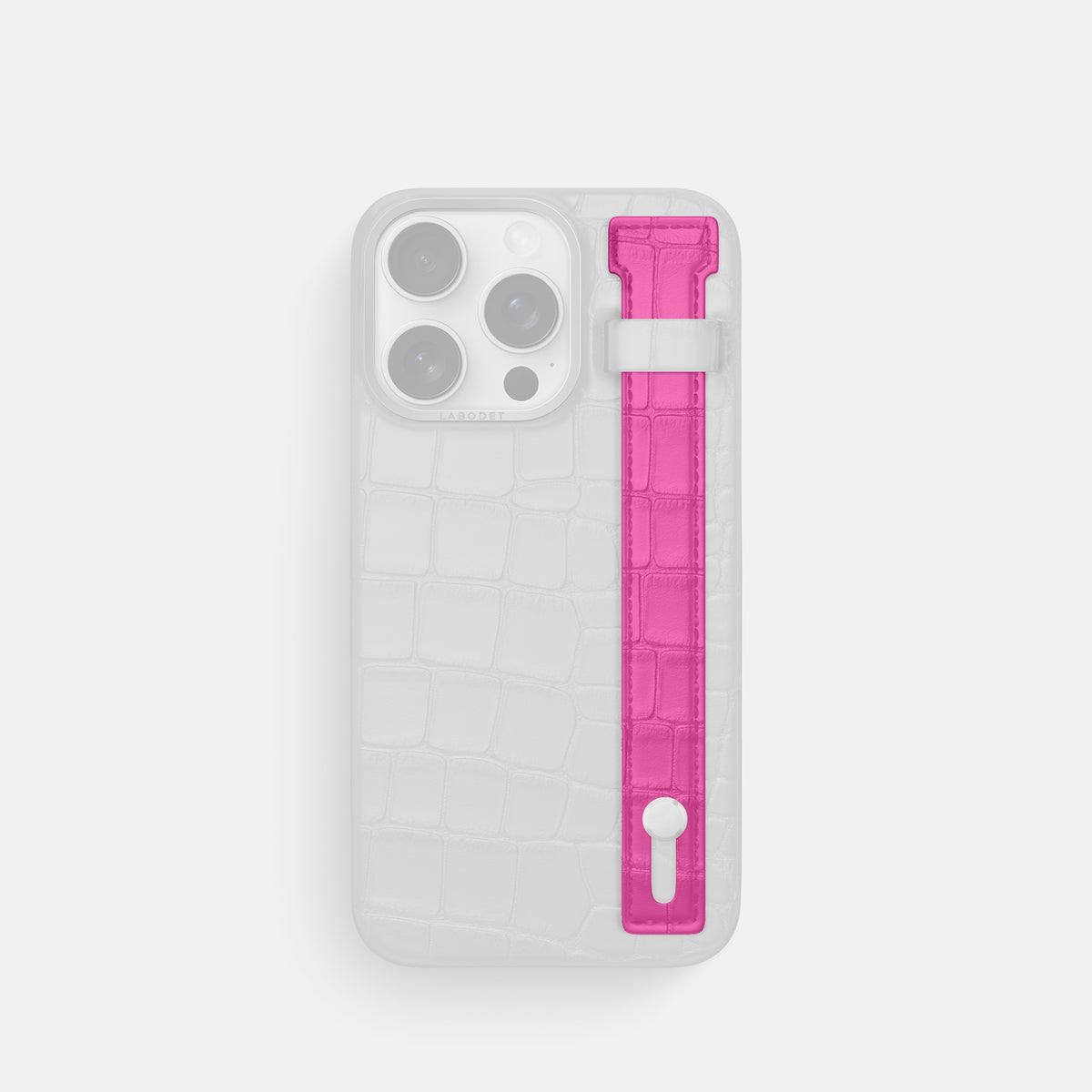 Fuchsia iPhone 16 Pro Max Additional Strap Alligator -1 | Fuchsia