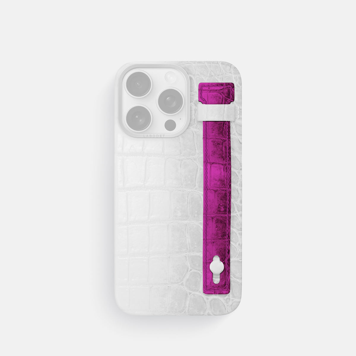 Fuchsia iPhone 16 Pro Additional Strap Himalayan Crocodile -1 | Fuchsia