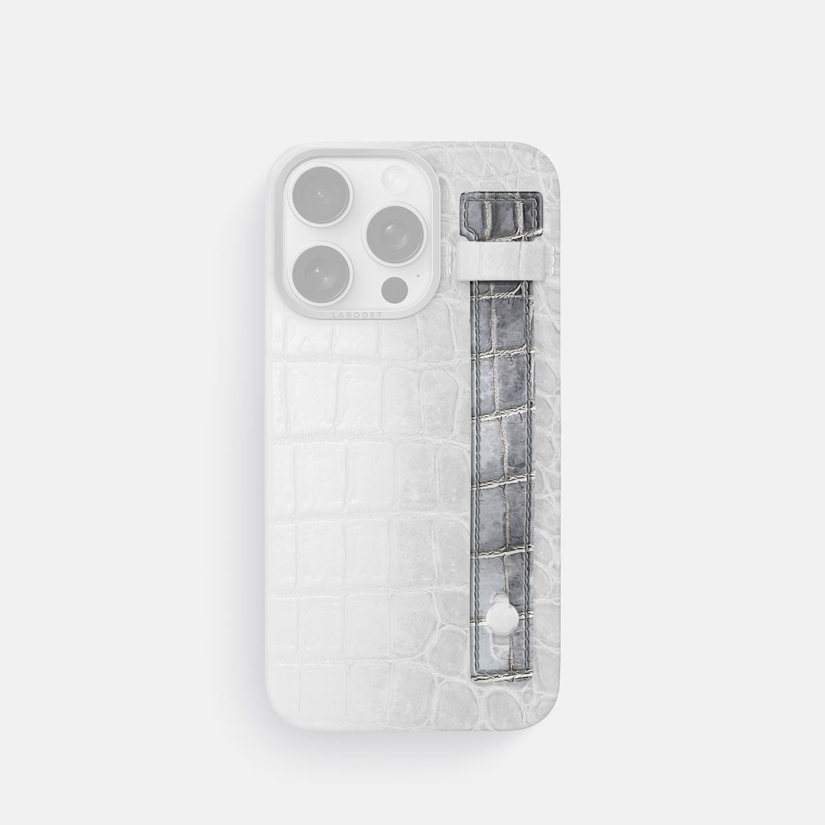 Silver iPhone 16 Pro Max Additional Strap Himalayan Crocodile -1 | Silver