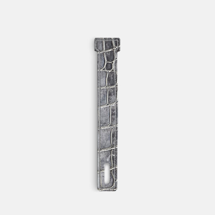 Silver iPhone 16 Pro Additional Strap Himalayan Crocodile -2 | Silver