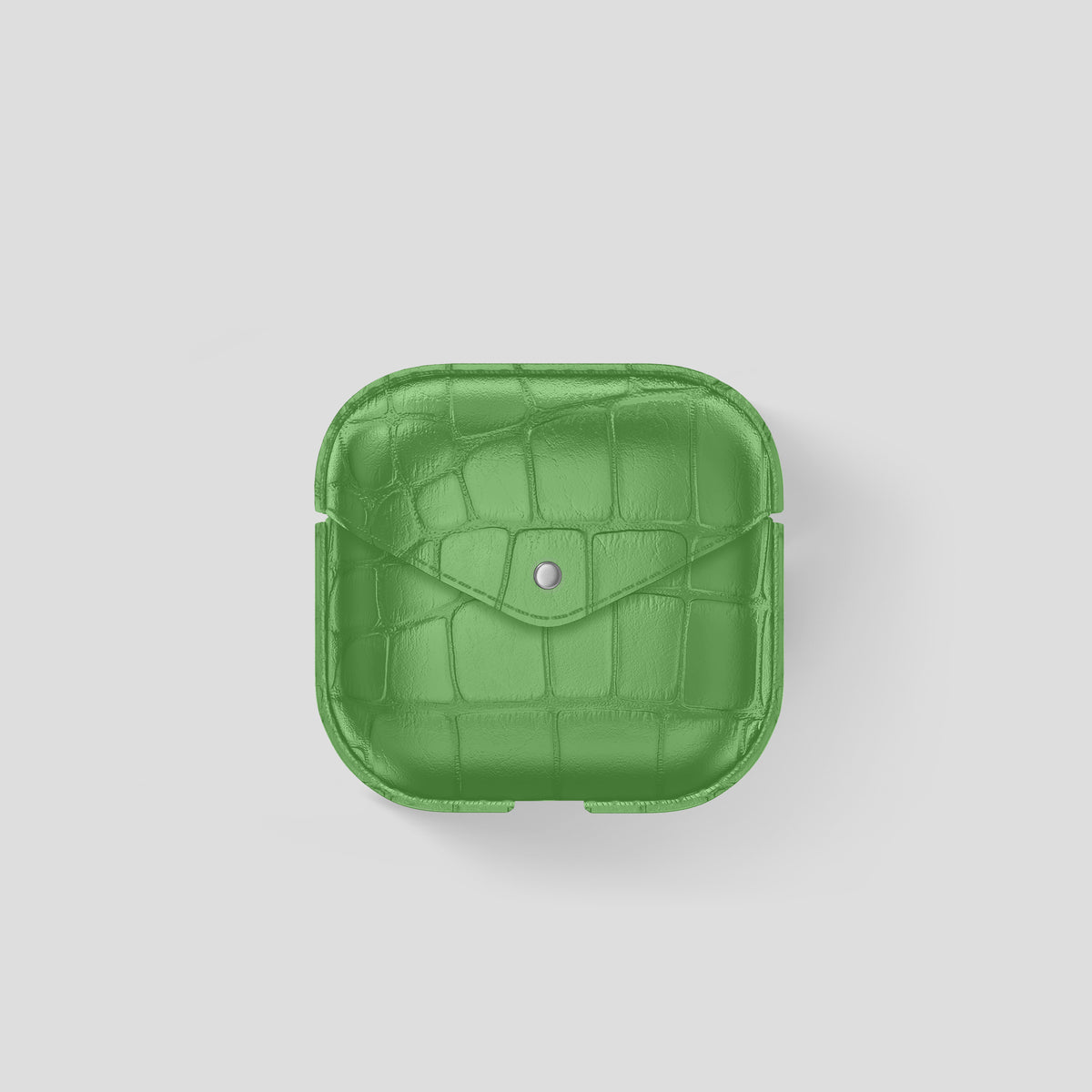 Apple-Green AirPods (4th Generation) Cover Alligator -2 | Apple-Green