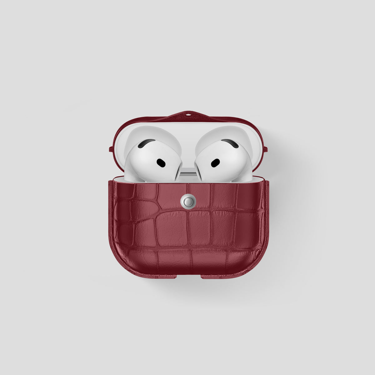 Burgundy AirPods (4th Generation) Cover Alligator -1 | Burgundy