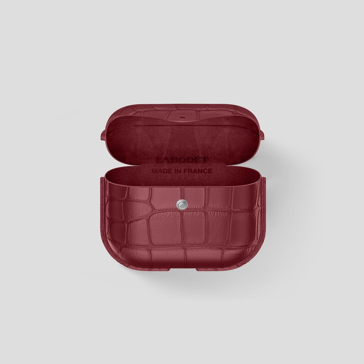 Burgundy AirPods (4th Generation) Cover Alligator -4 | Burgundy