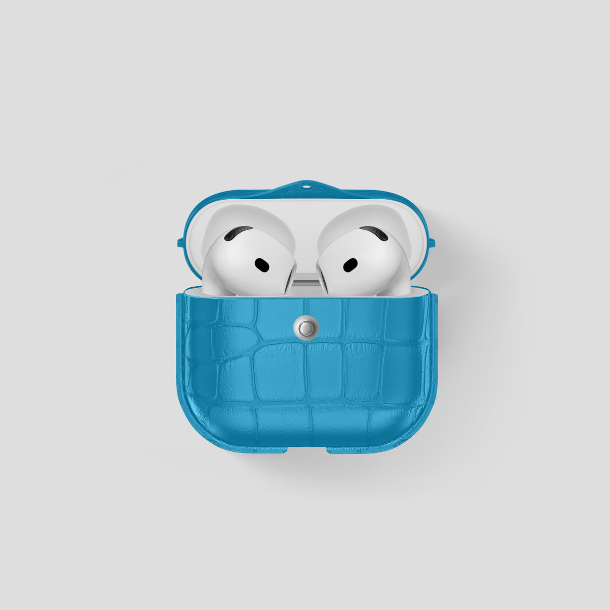 Curaçao-Blue AirPods (4th Generation) Cover Alligator -1 | Curaçao-Blue