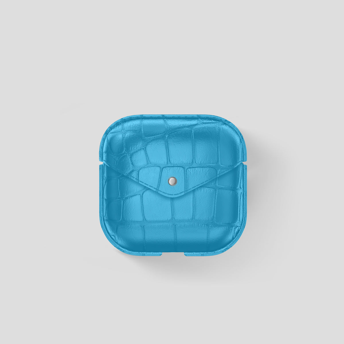 Curaçao-Blue AirPods (4th Generation) Cover Alligator -2 | Curaçao-Blue