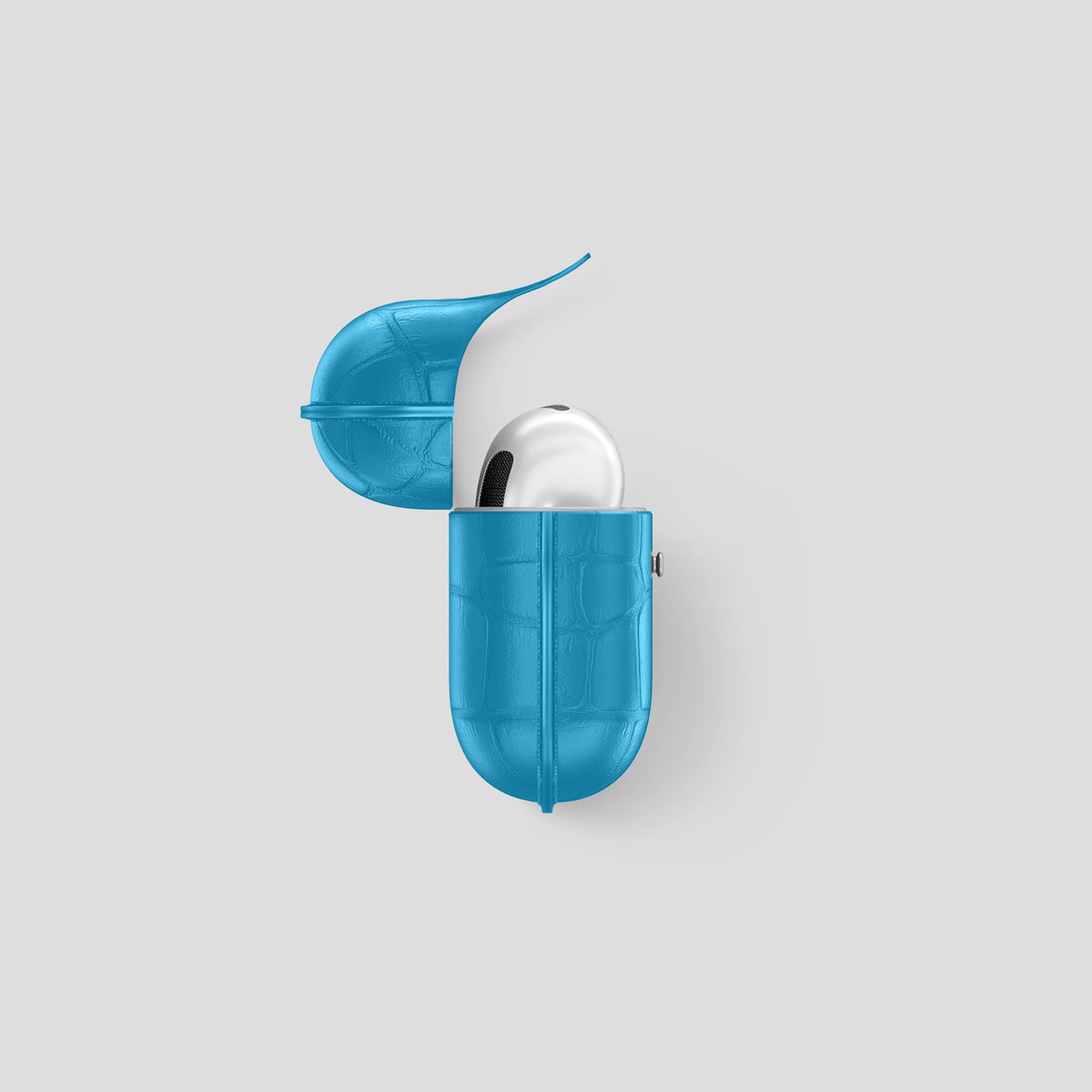 Curaçao-Blue AirPods (4th Generation) Cover Alligator -3 | Curaçao-Blue