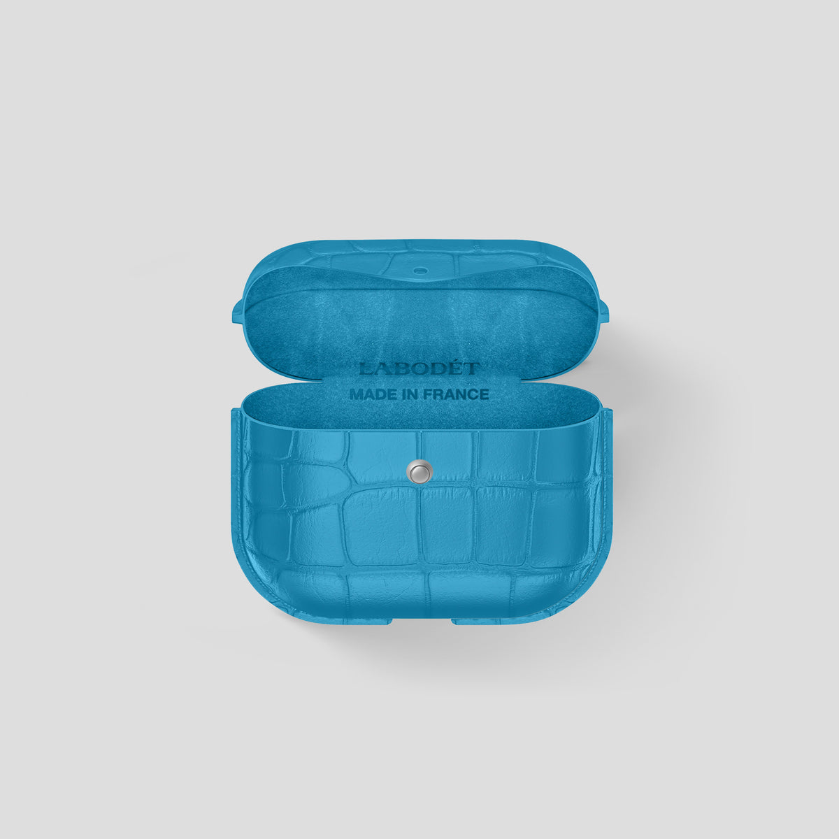 Curaçao-Blue AirPods (4th Generation) Cover Alligator -4 | Curaçao-Blue