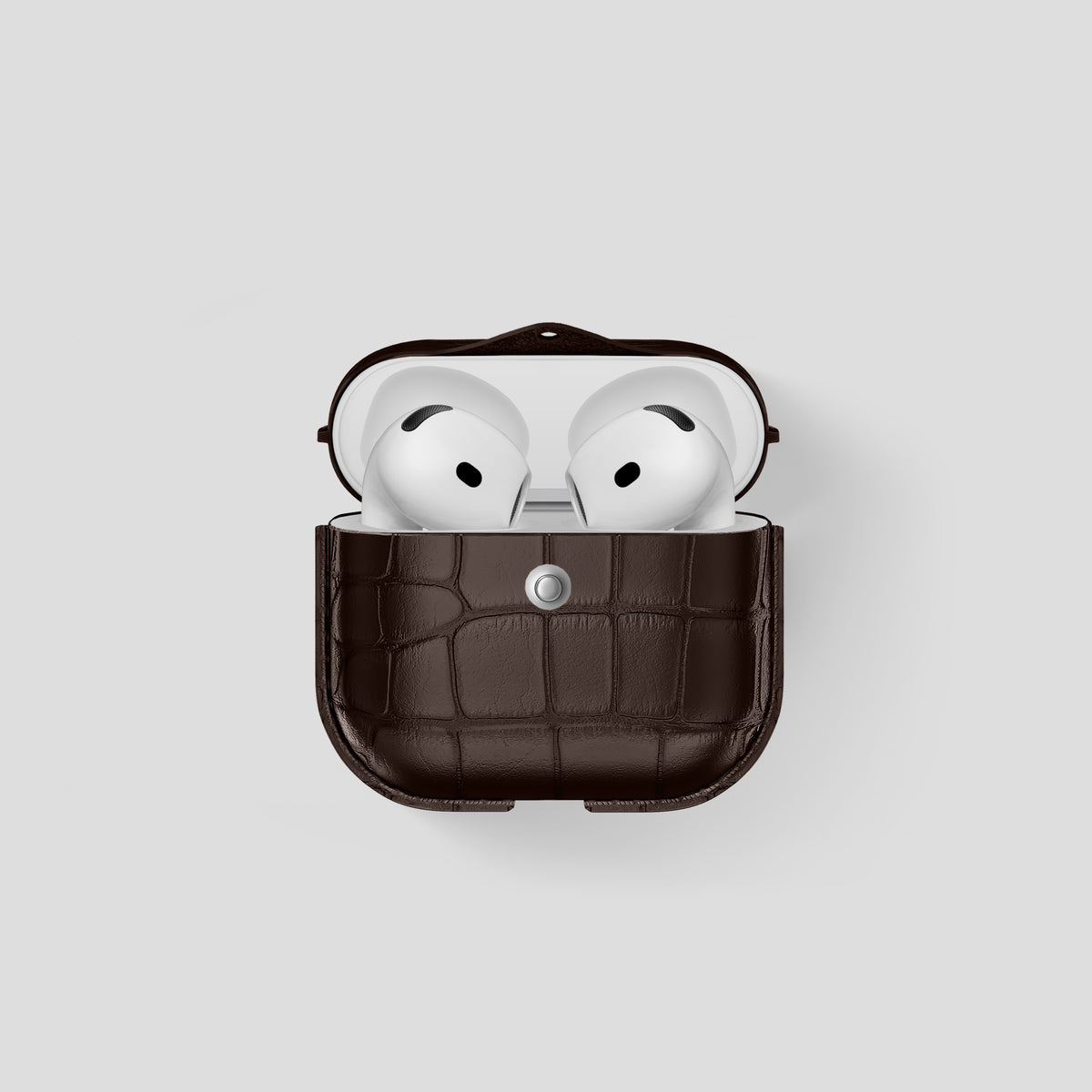 Dark Brown AirPods (4th Generation) Cover Alligator -1 | Dark-Brown