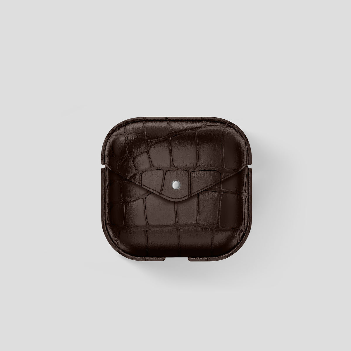 Dark Brown AirPods (4th Generation) Cover Alligator -2 | Dark-Brown