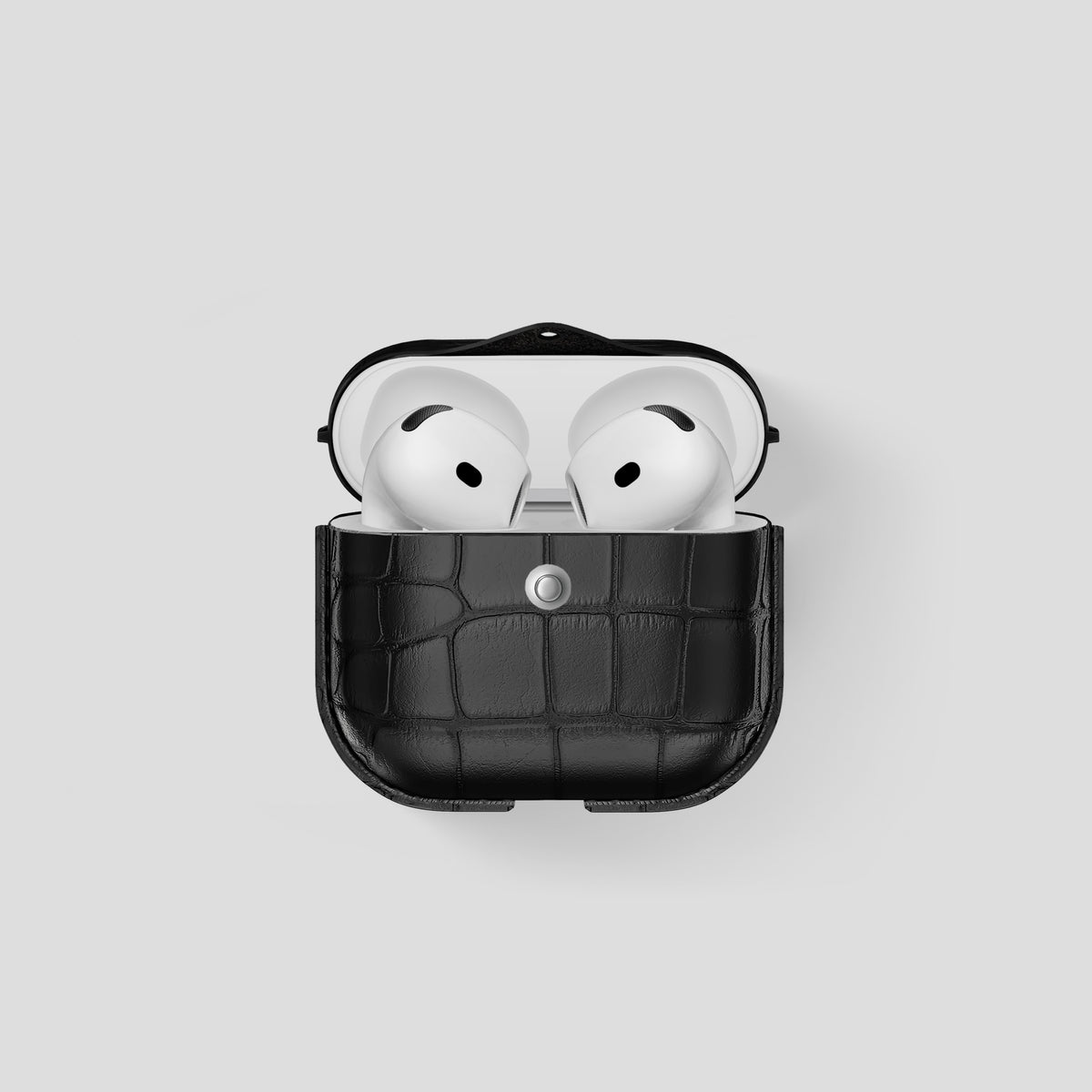 Black AirPods (4th Generation) Cover Alligator -1 | Black