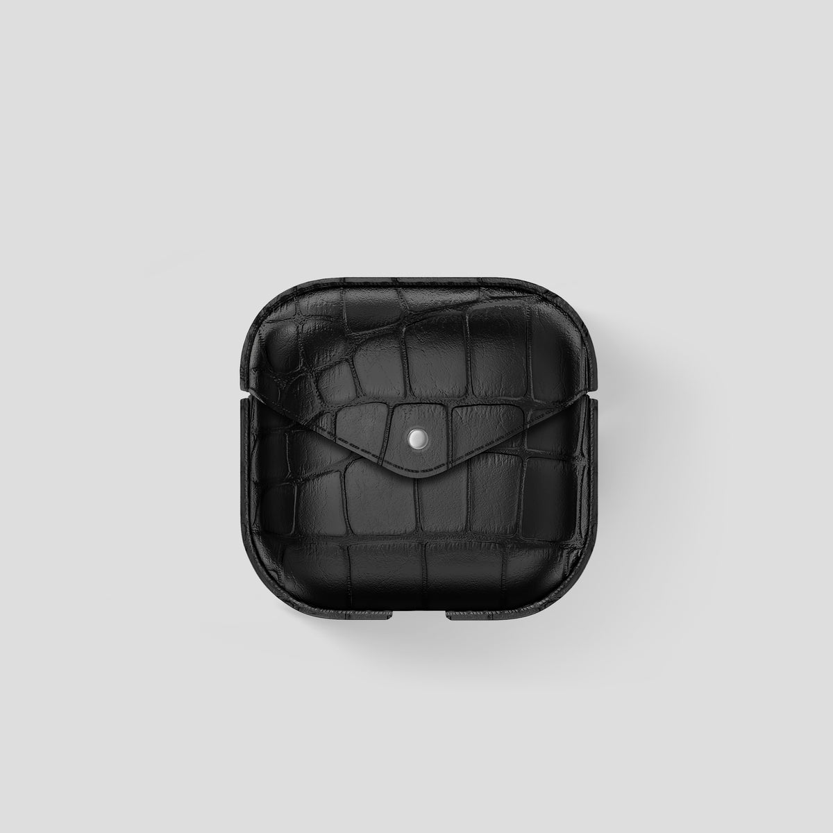 Black AirPods (4th Generation) Cover Alligator -2 | Black