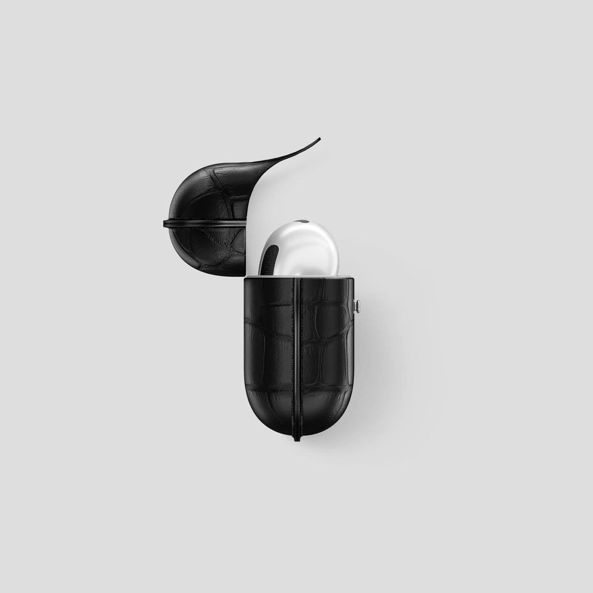 Black AirPods (4th Generation) Cover Alligator -3 | Black