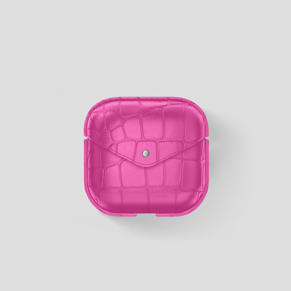 Fuchsia AirPods (4th Generation) Cover Alligator -2 | Fuchsia