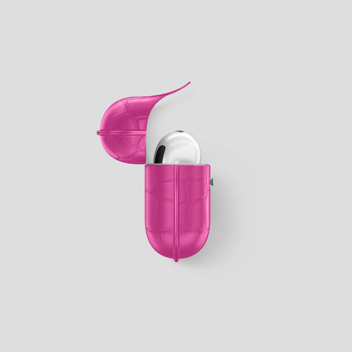 Fuchsia AirPods (4th Generation) Cover Alligator -3 | Fuchsia