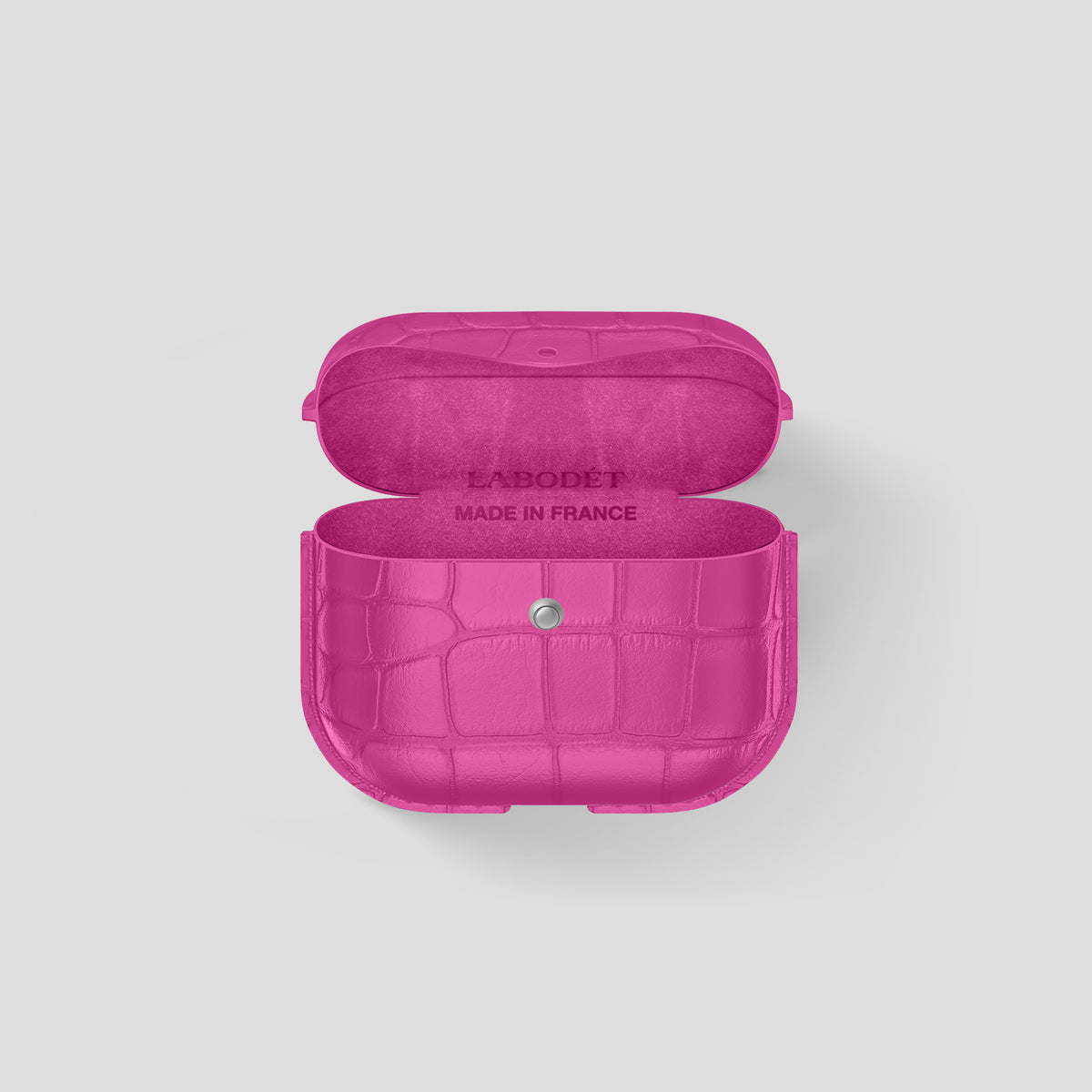 Fuchsia AirPods (4th Generation) Cover Alligator -4 | Fuchsia