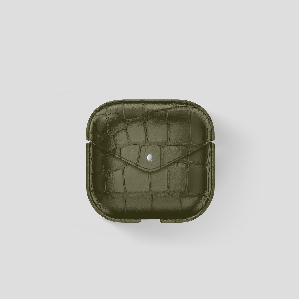 Kaki-Green AirPods (4th Generation) Cover Alligator -2 | Kaki-Green