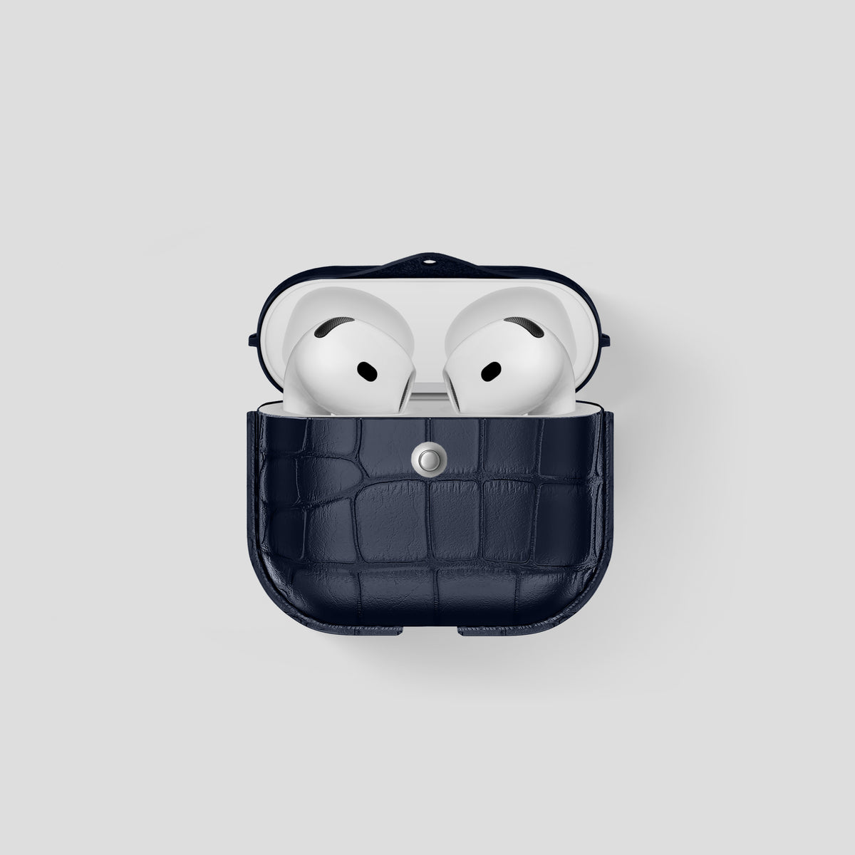 Navy Blue AirPods (4th Generation) Cover Alligator -1 | Navy-Blue