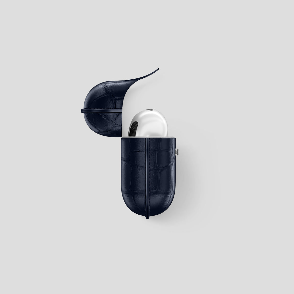 Navy Blue AirPods (4th Generation) Cover Alligator -3 | Navy-Blue