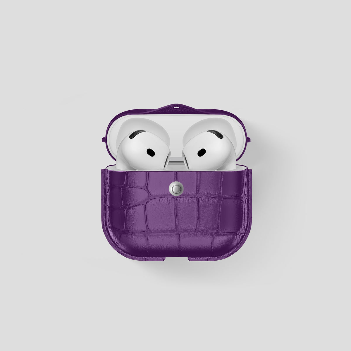 Purple AirPods (4th Generation) Cover Alligator -1 | Purple