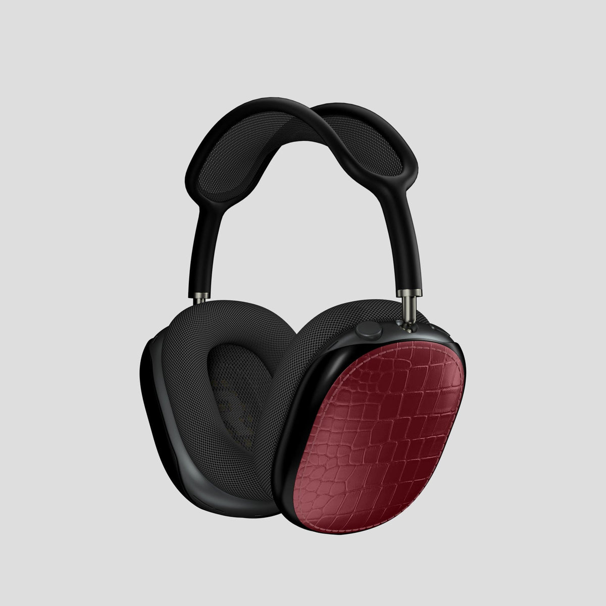 Burgundy Shells For AirPods Max Alligator -1 | Burgundy