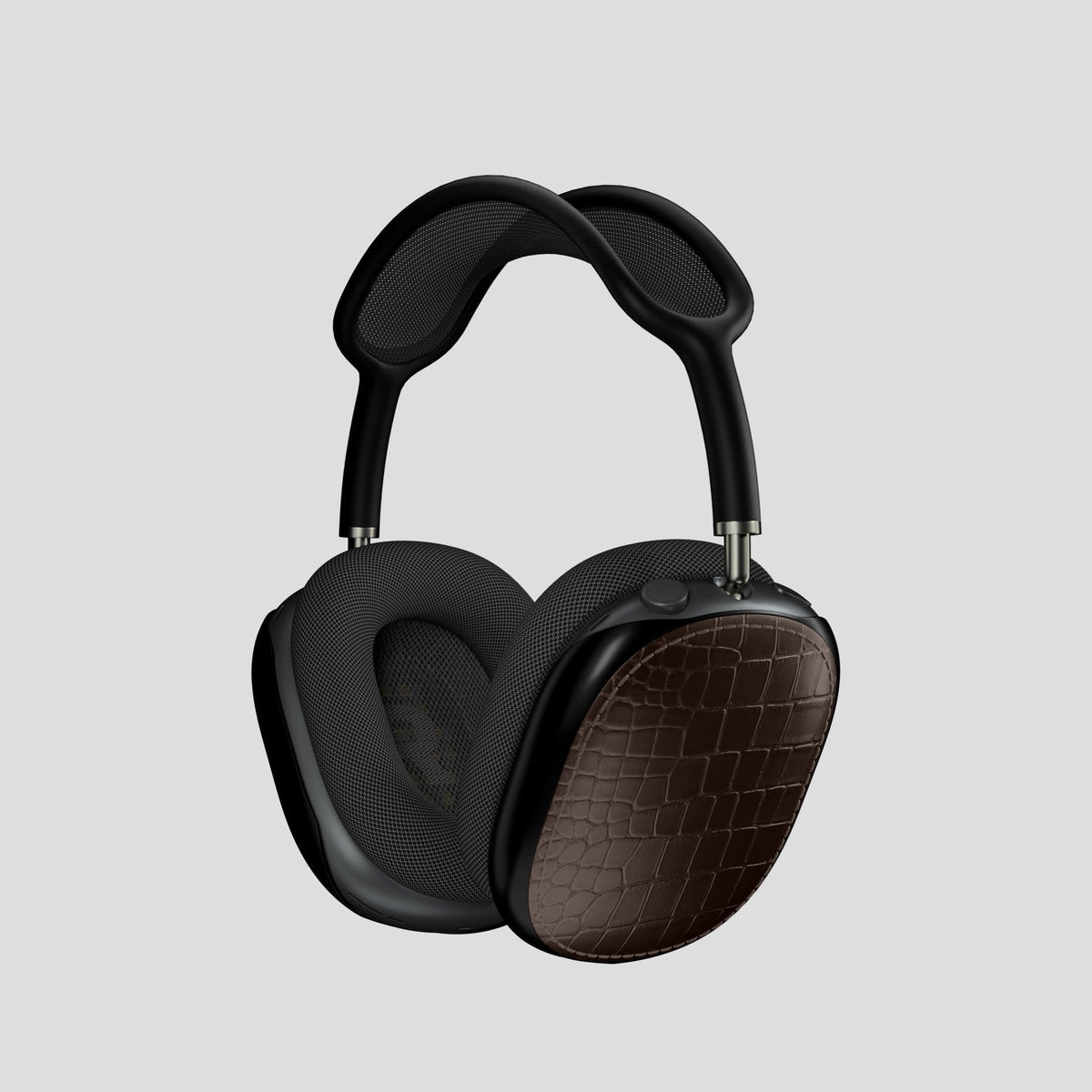 Dark Brown Shells For AirPods Max Alligator -1 | Dark-Brown