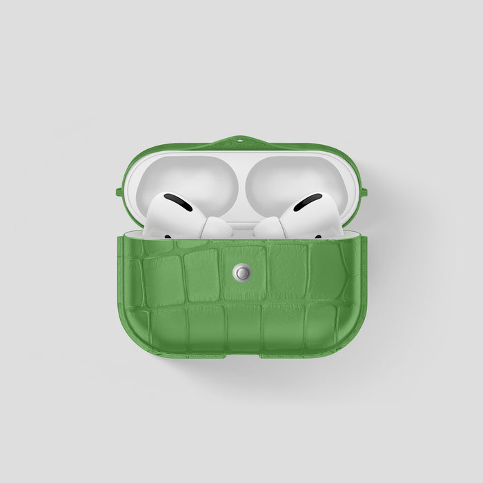 Apple-Green AirPods Pro (3rd gen) Cover Alligator -1 | Apple-Green