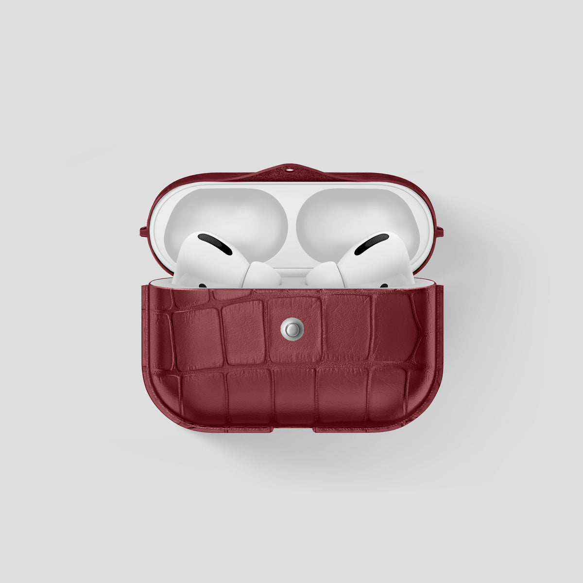 Burgundy AirPods Pro (3rd gen) Cover Alligator -1 | Burgundy