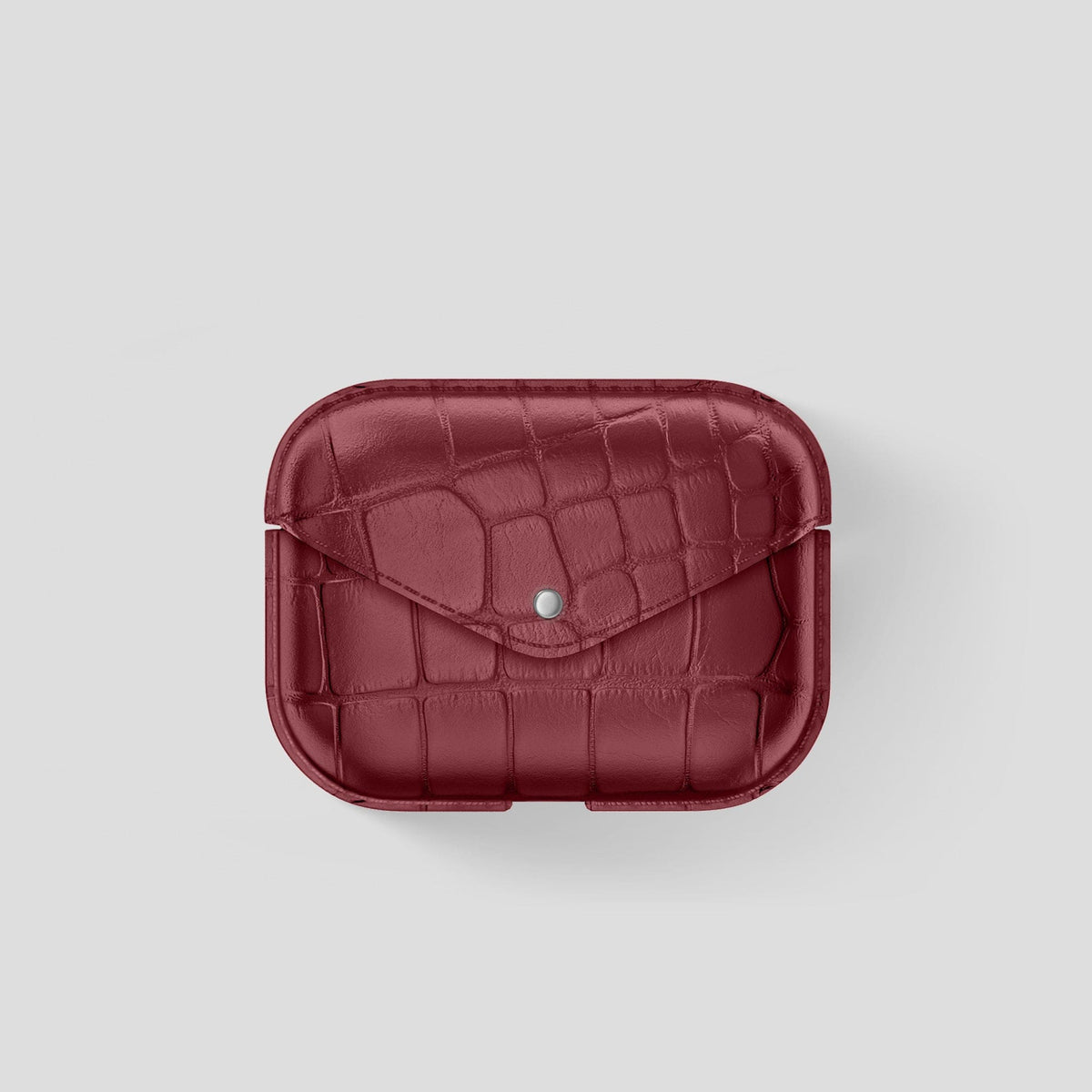 Burgundy AirPods Pro (2nd gen) Cover Alligator -2 | Burgundy