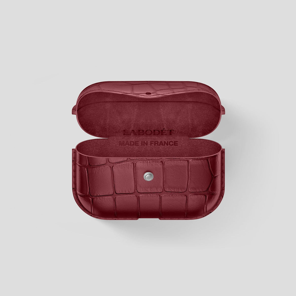 Burgundy AirPods Pro (2nd gen) Cover Alligator -4 | Burgundy