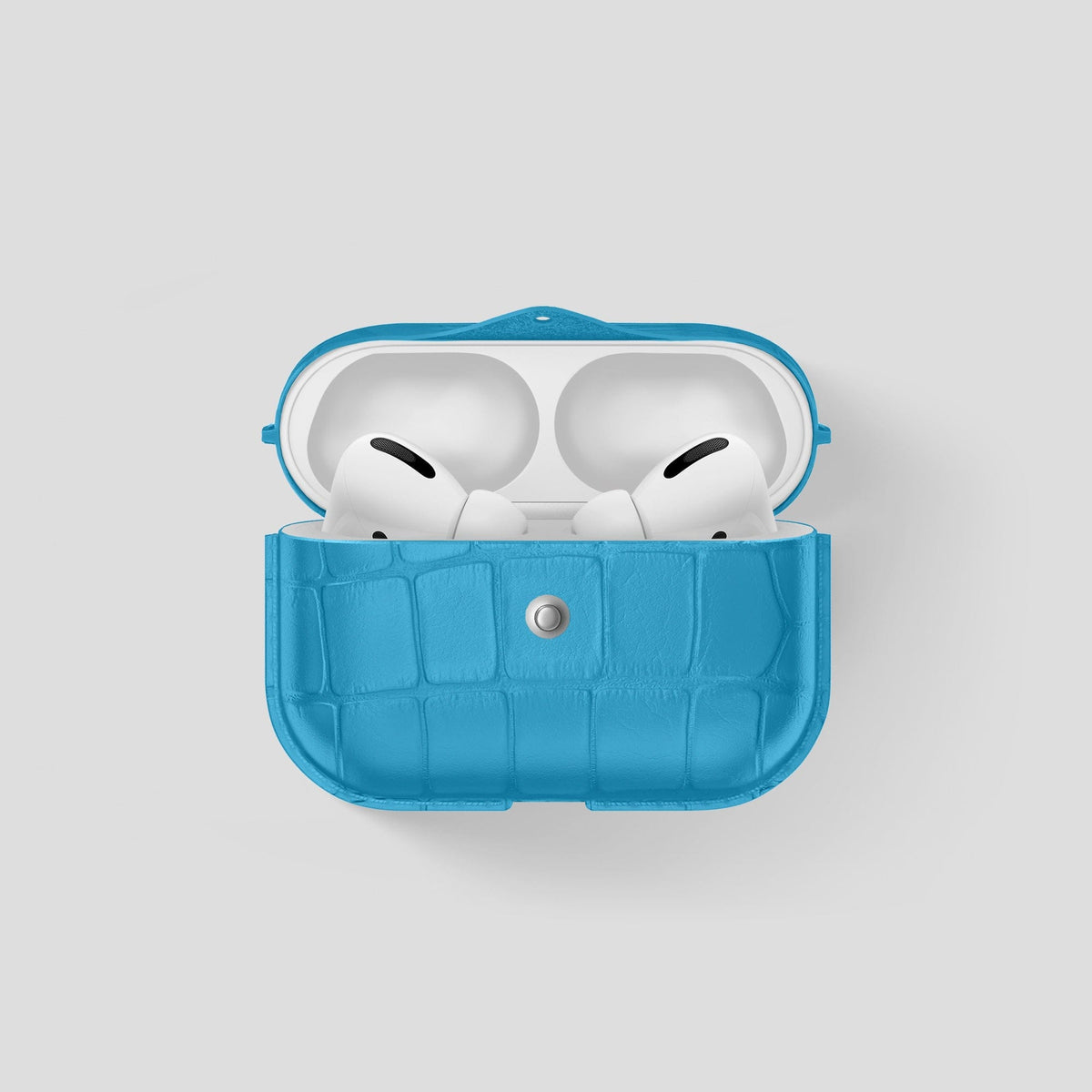 Curaçao-Blue AirPods Pro (2nd gen) Cover Alligator -1 | Curaçao-Blue