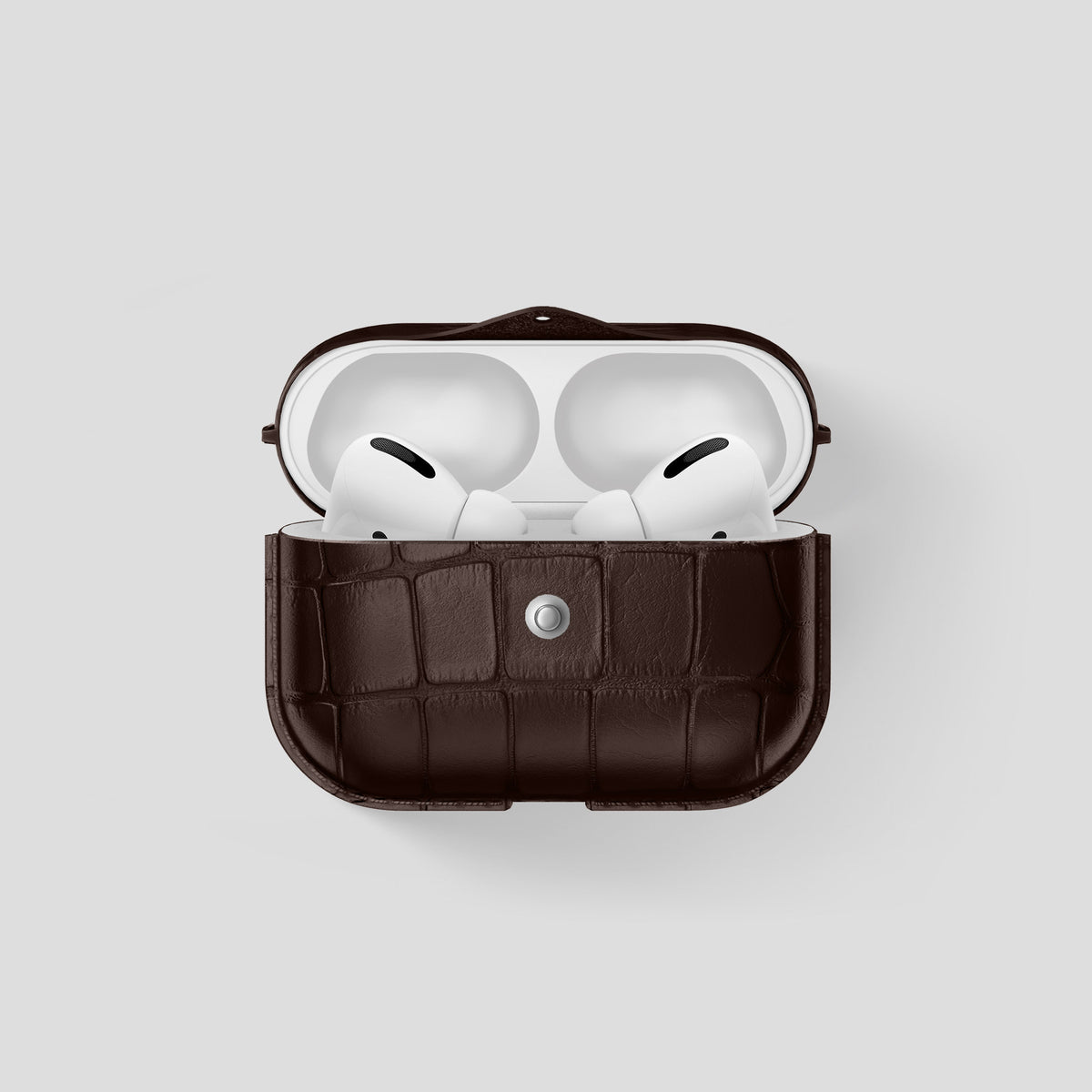 Dark Brown AirPods Pro (3rd gen) Cover Alligator -1 | Dark-Brown