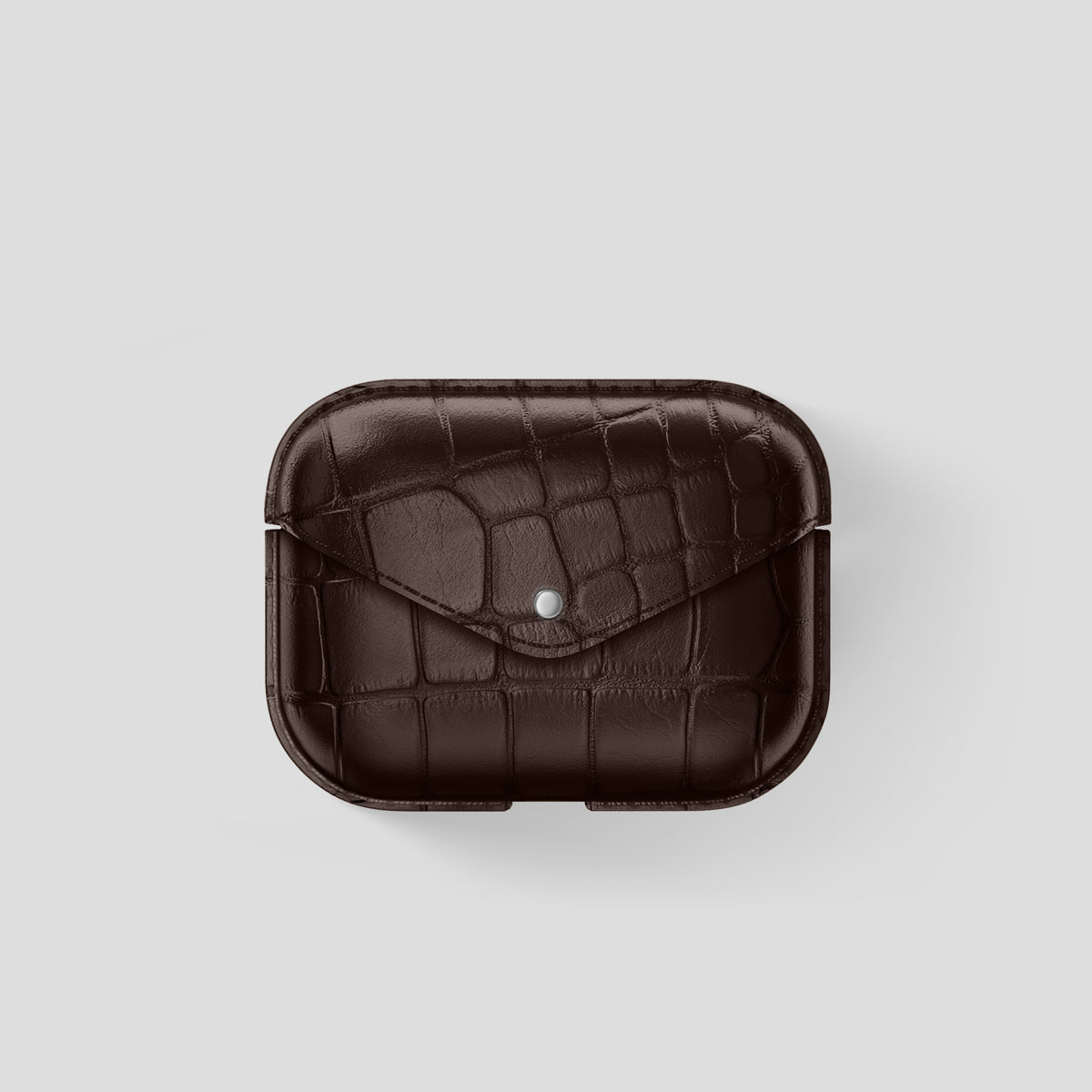 Dark Brown AirPods Pro (3rd gen) Cover Alligator -2 | Dark-Brown
