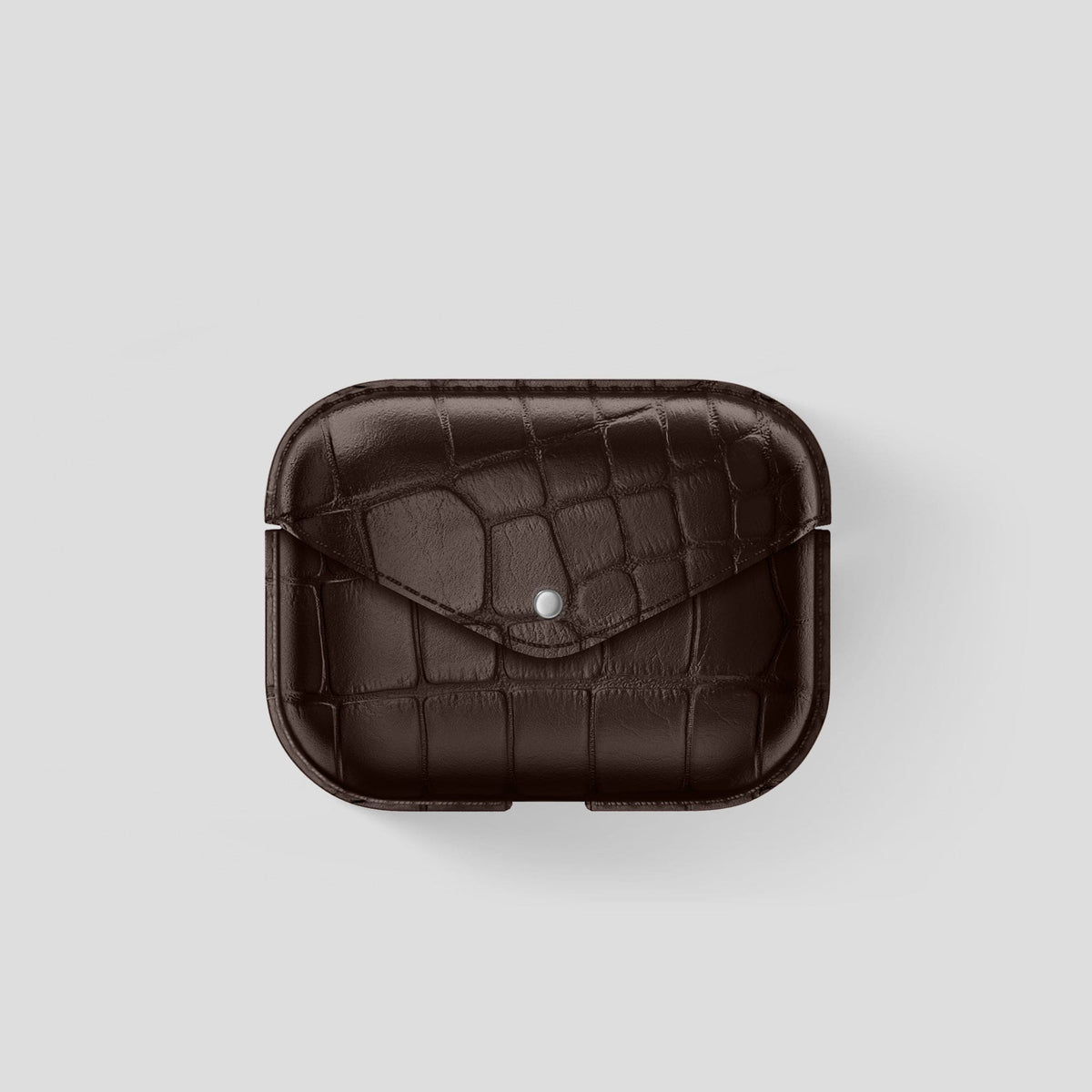 Dark Brown AirPods Pro (2nd gen) Cover Alligator -2 | Dark-Brown