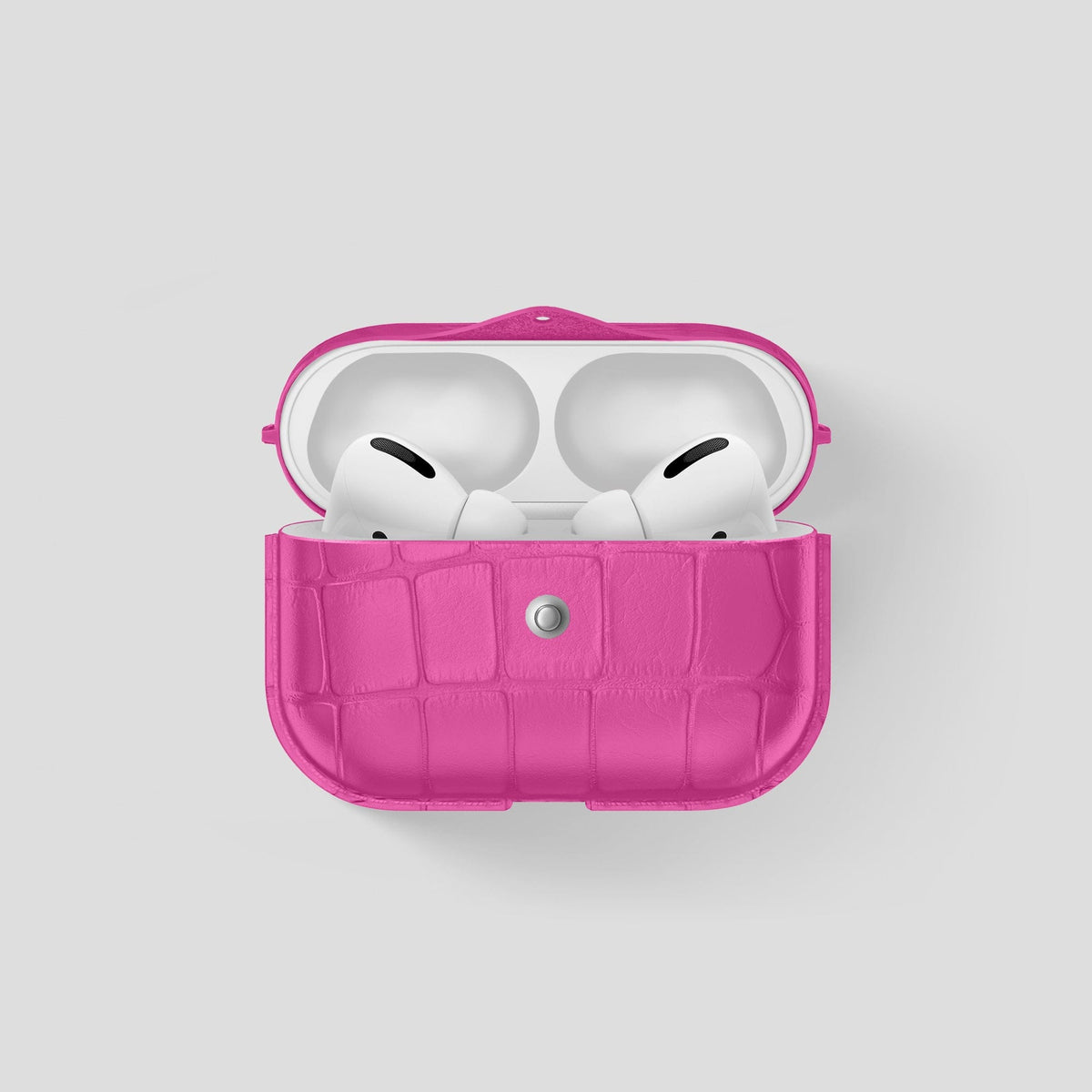 Fuchsia AirPods Pro (2nd gen) Cover Alligator -1 | Fuchsia
