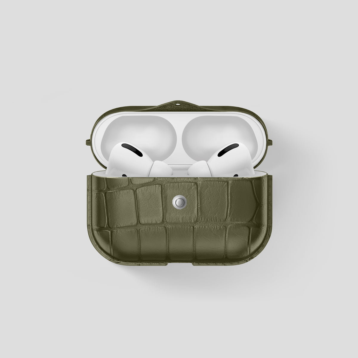 Kaki-Green AirPods Pro (3rd gen) Cover Alligator -1 | Kaki-Green