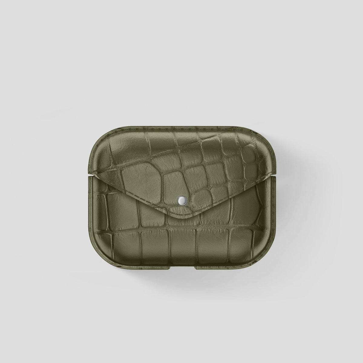 Kaki-Green AirPods Pro (2nd gen) Cover Alligator -2 | Kaki-Green