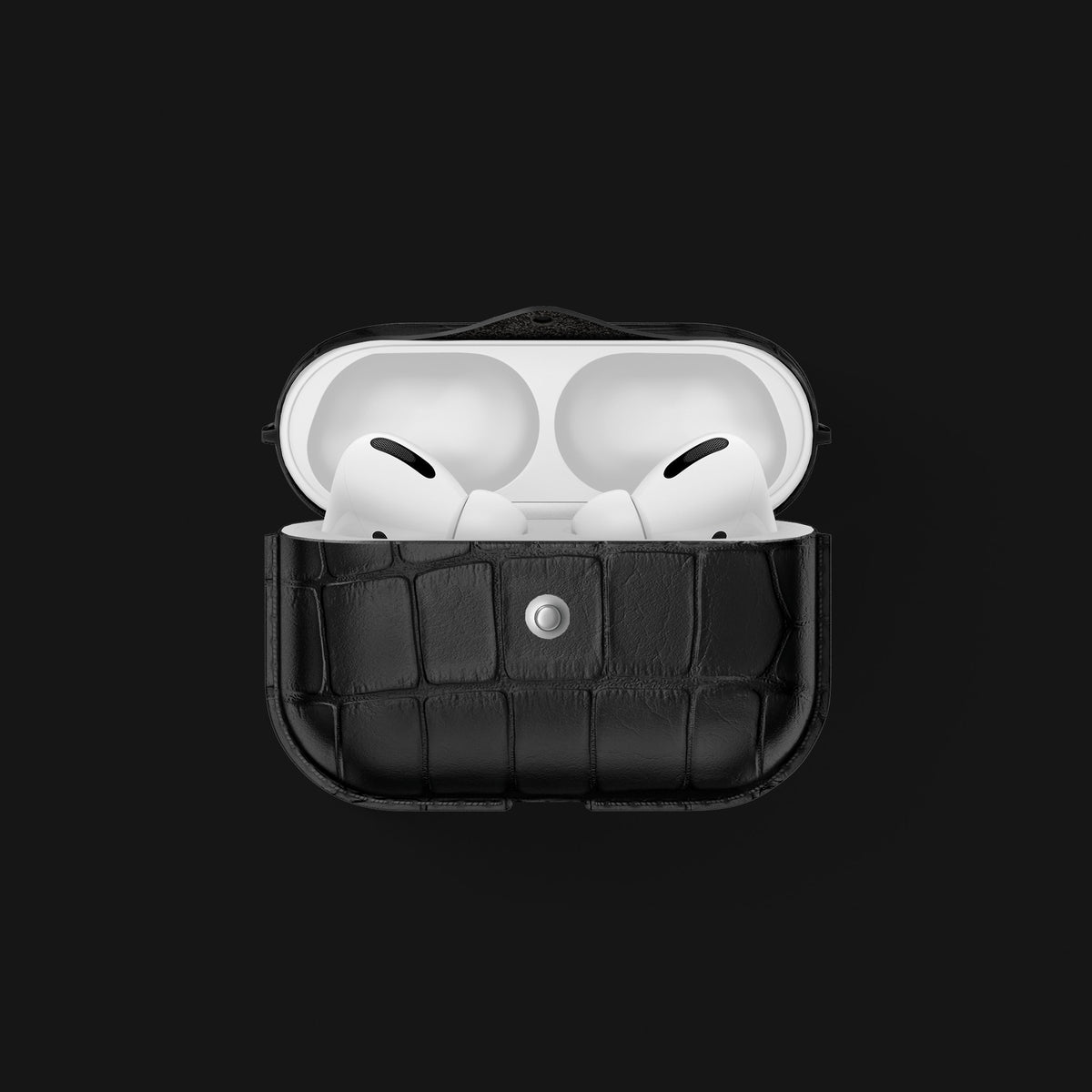 Cover Edition-Black For AirPods (4th gen) In Alligator -2 | Edition-Black