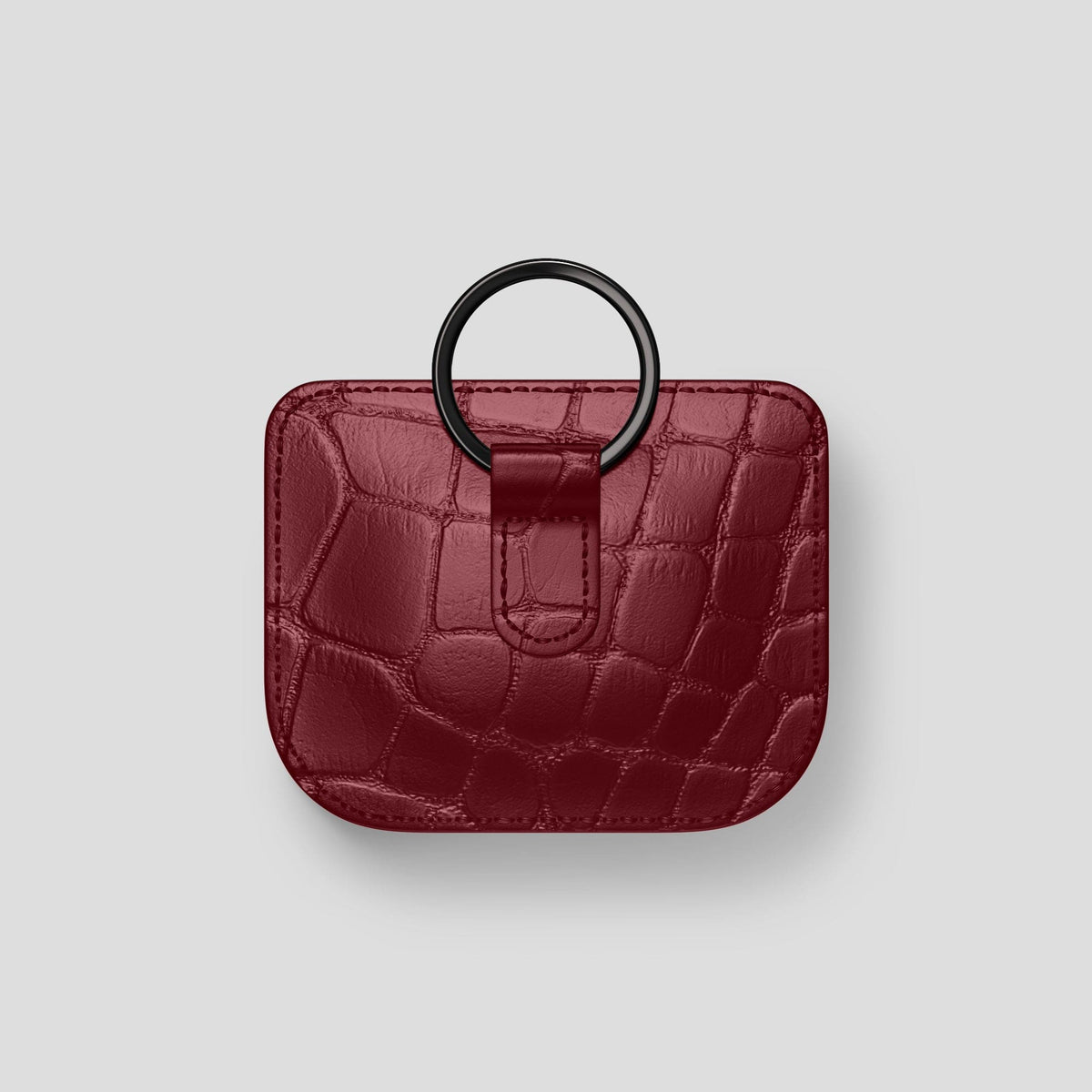 Burgundy AirPods Pro (1st gen) Pouch Alligator with Black Metal -5 | Burgundy-Black