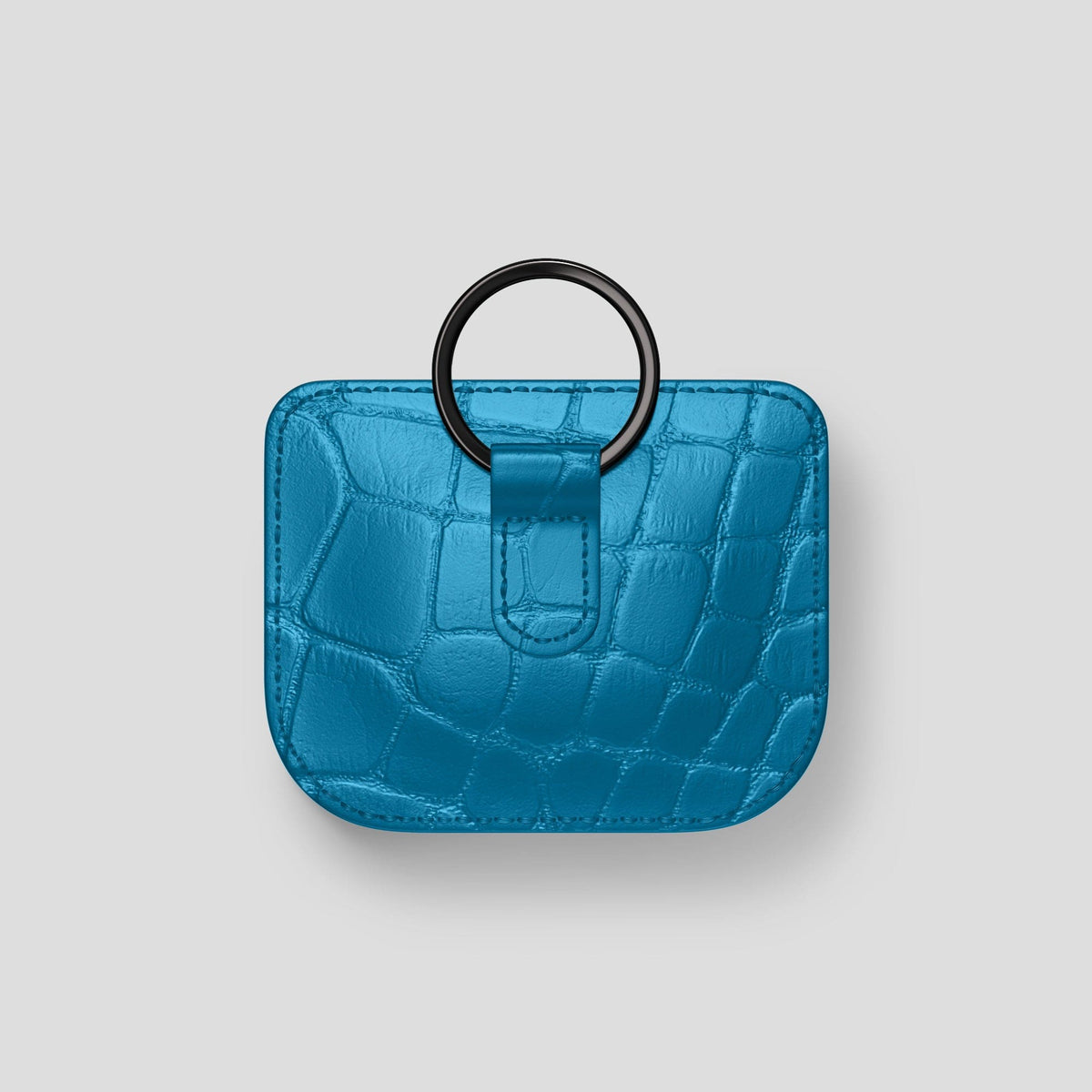 Curaçao-Blue AirPods Pro (1st gen) Pouch Alligator with Black Metal -5 | Curaçao-Blue-Black