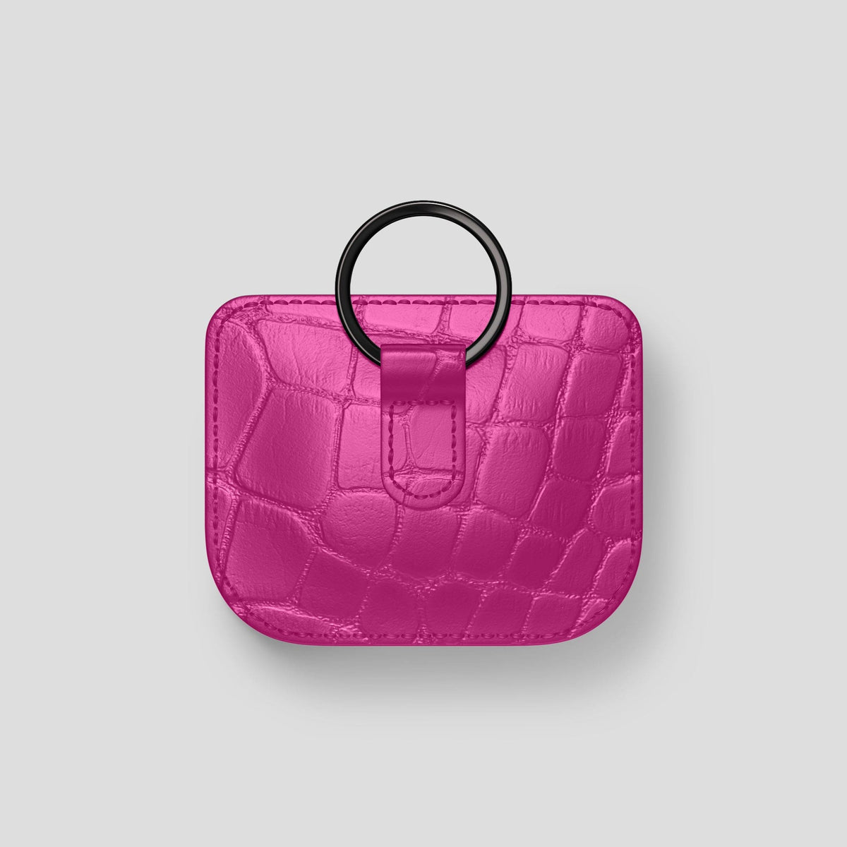 Fuchsia AirPods Pro (1st gen) Pouch Alligator with Black Metal -5 | Fuchsia-Black