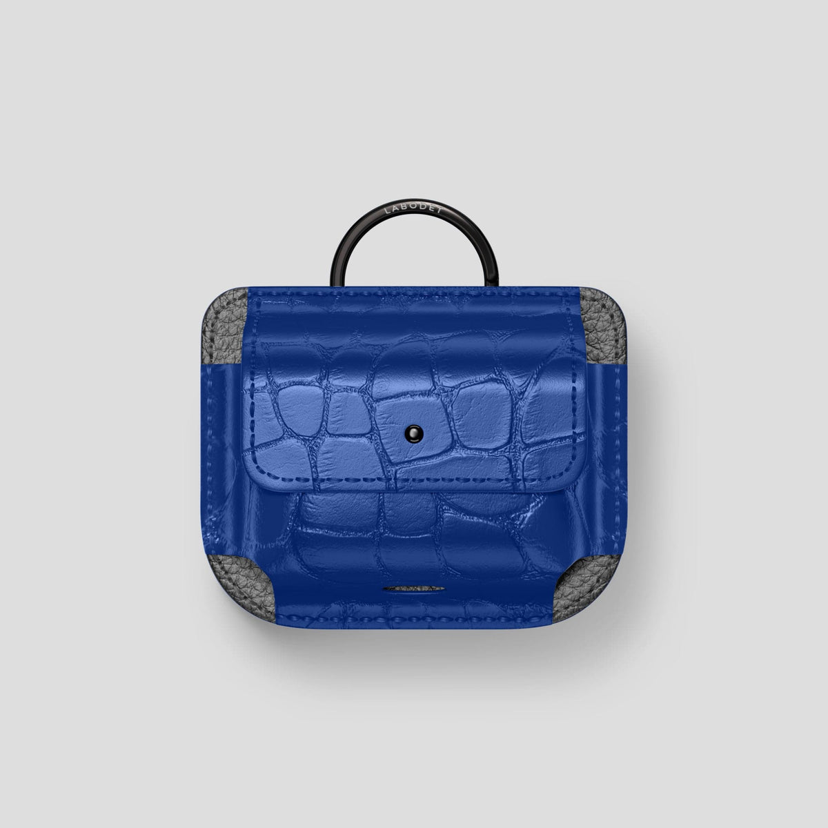 Royal Blue AirPods Pro (1st gen) Pouch Alligator with Black Metal -1 | Royal-Blue-Black
