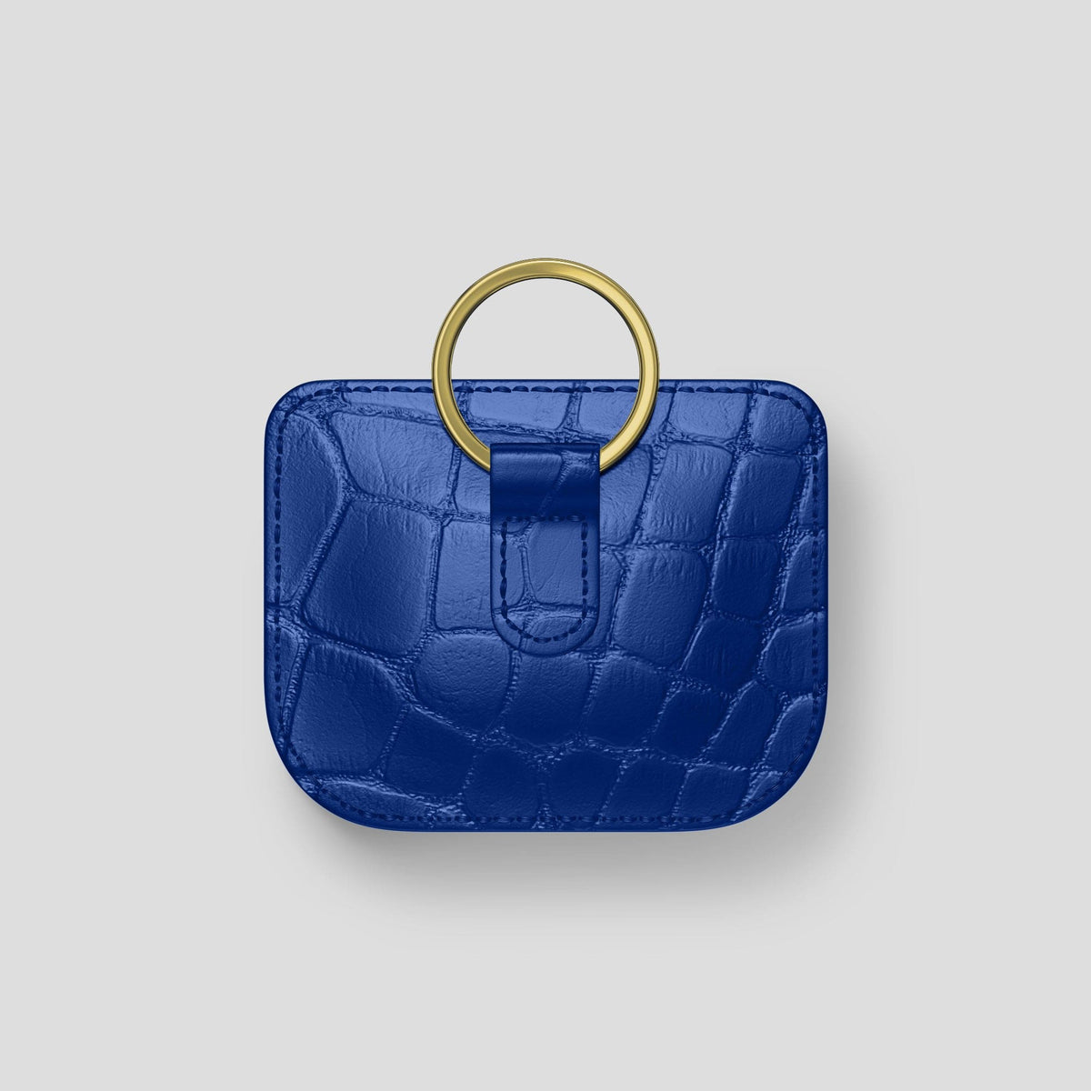 Royal Blue AirPods Pro (1st gen) Pouch Alligator with Gold Metal -5 | Royal-Blue-Gold