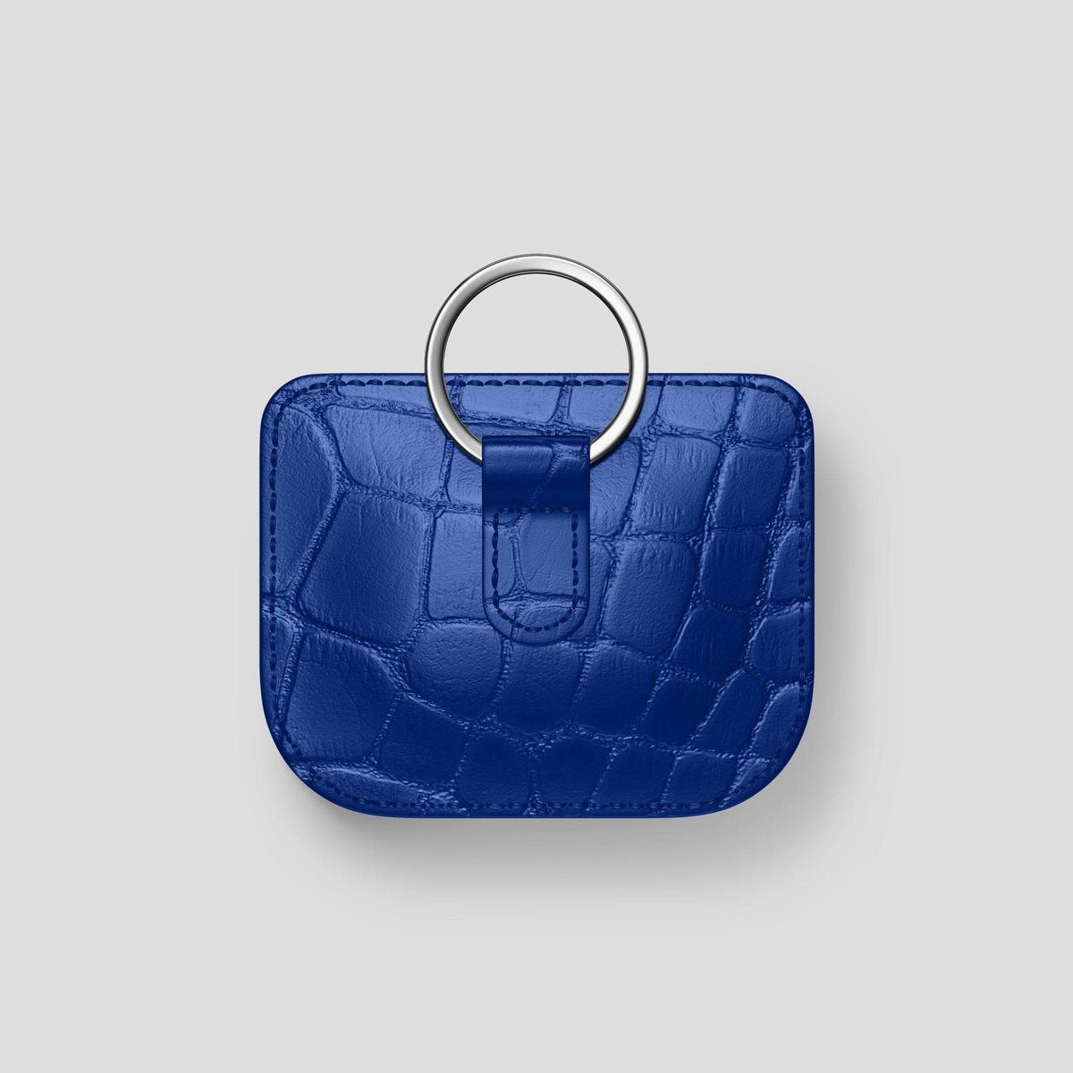 Royal Blue AirPods Pro (1st gen) Pouch Alligator with Steel Metal -5 | Royal-Blue-Steel