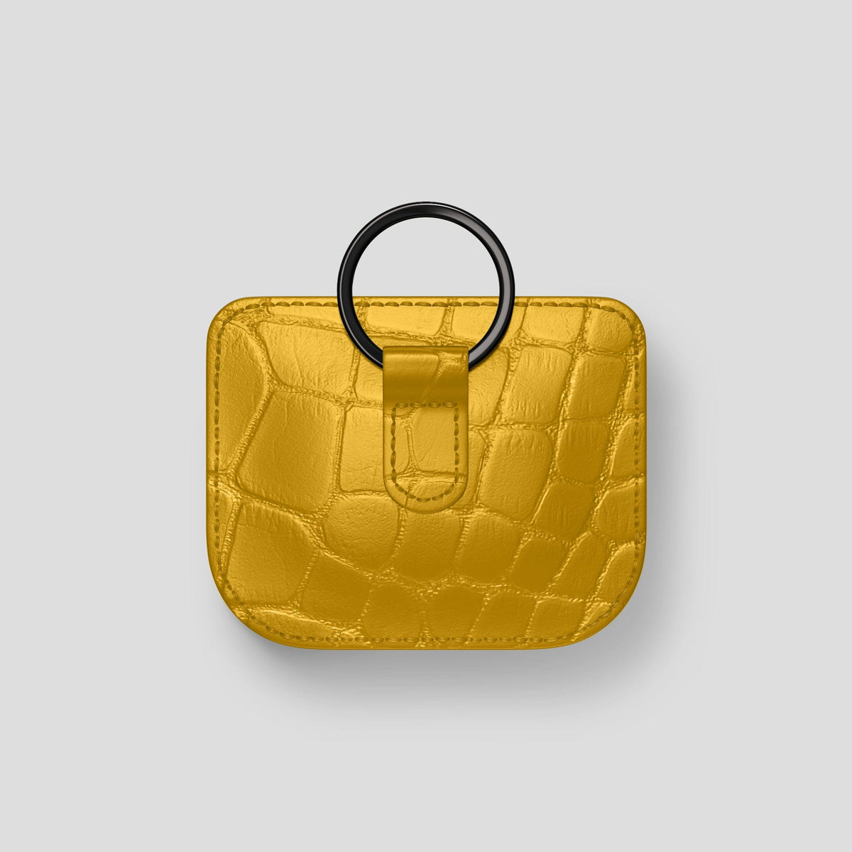 Yellow AirPods Pro (1st gen) Pouch Alligator with Black Metal -5 | Yellow-Black